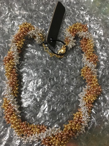 Collana in metallo misto con perline J.Crew Twisty 100% autentica nuova con etichette $118 - Foto 9 di 9