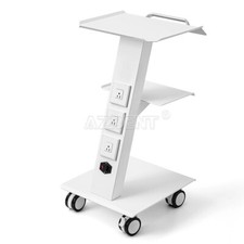 Three Layer Medical Cart Steel Trolley with 4 Casters 2 Brakes Treatment Room