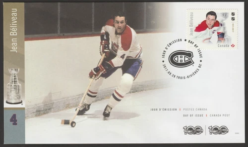 Canada #3028, NHL: The Ultimate Six, Jean Beliveau, First Day Cover, FDC 2017