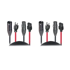 Bundle of 2x Pro X 25' XLR Audio + Edison to IEC Power Cables