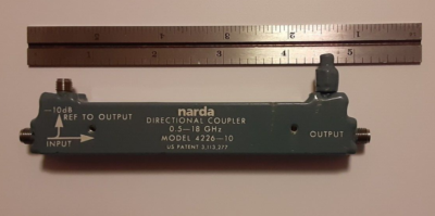 Narda 4226-10 RF Directional Coupler; 0.5-18.0GHz, 10dB coupling