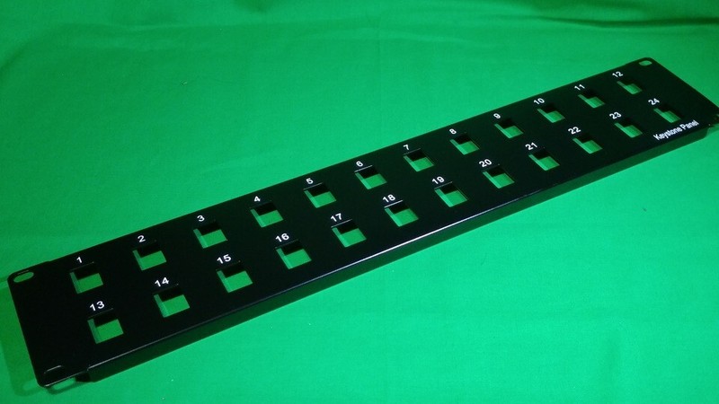 24-Port Keystone Jack Patch Panel Cat5e Cat6 RJ45 BNC 19" - 2U
