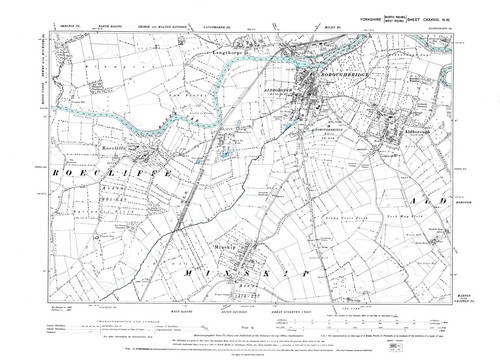 Old Map of Boroughbridge, Aldborough, Roecliffe, Yorkshire -1895 - Repro 138 NW