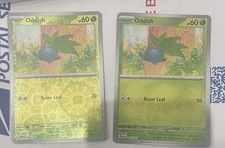 Pokémon TCG Oddish Scarlet & Violet-151 043/165 Reverse Holo Common X2 