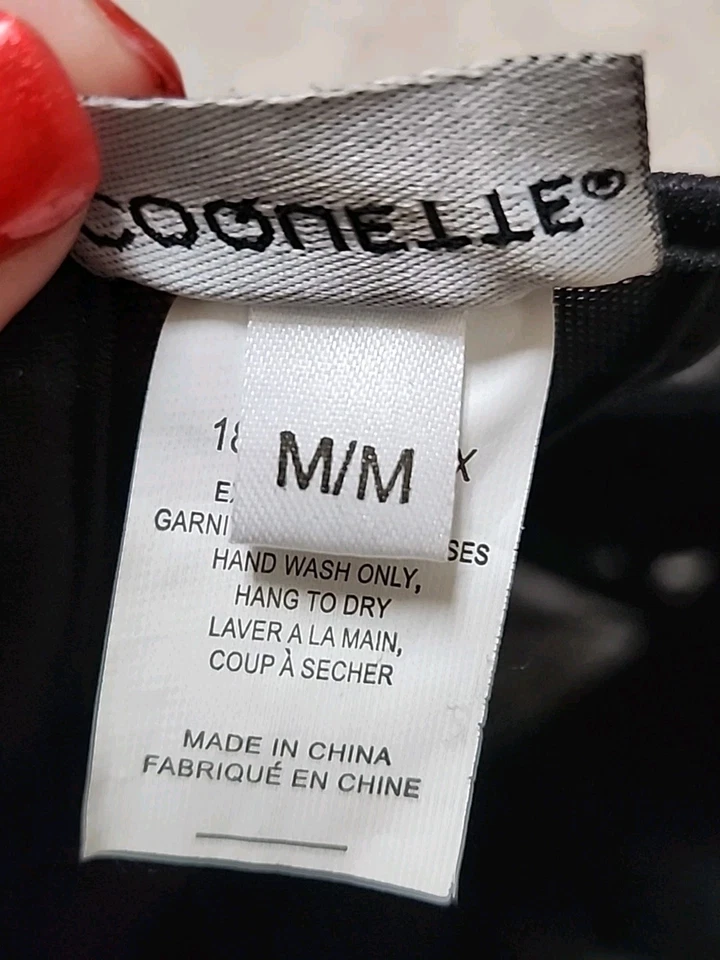 Black Sequin Bow Coquette Corset Bustier Size M Black Tie Event Holiday Sparkle - Image 4 of 4