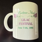 Mackinac Island Purple Lilac Flowers Coffee Tea Cup Mug Lilac Festival 1991 — photo 1