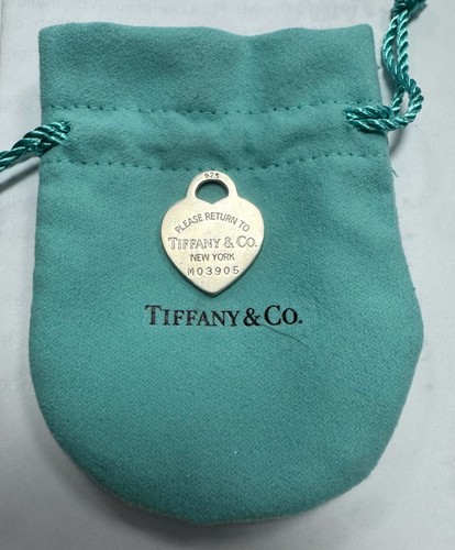 Please Return to Tiffany & Co. Sterling Silver Love Heart Tag Pendant Only