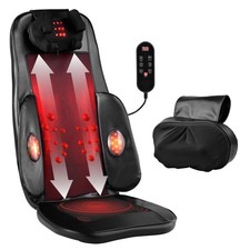 Massage Seat Cushion Heated Back Neck Body Massager Chair Remote Home Office