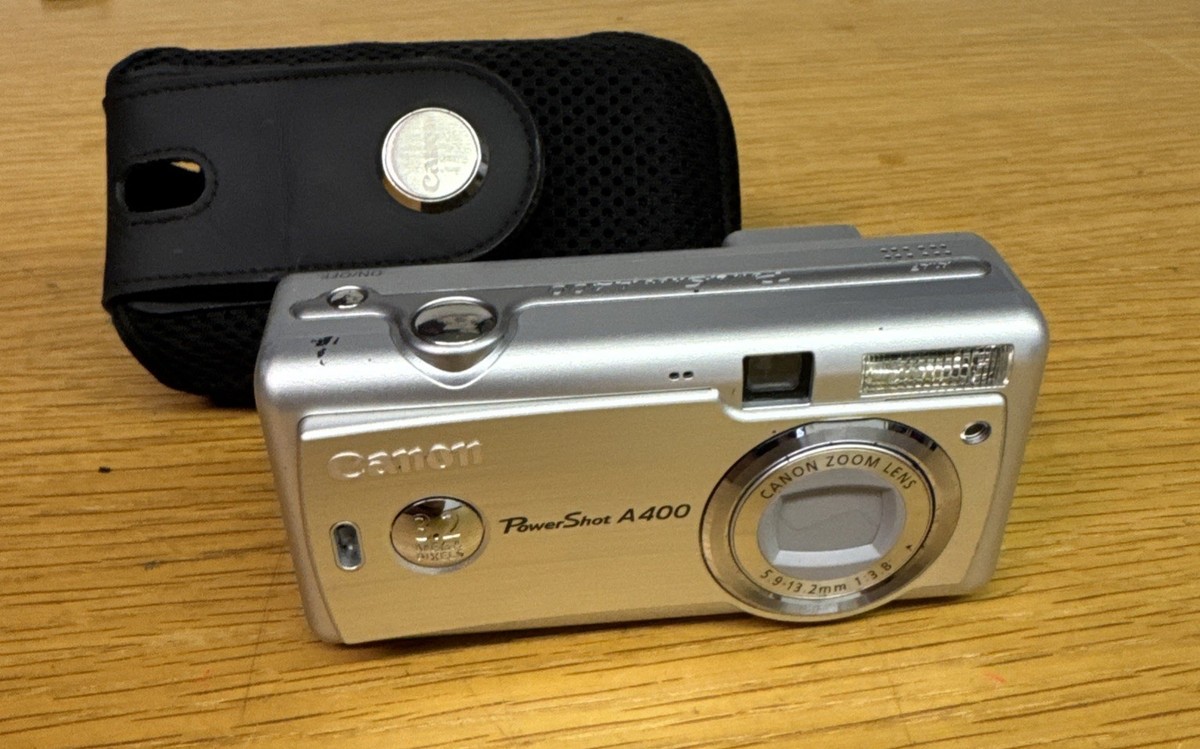 CANON POWERSHOT A400 COMPACT DIGITAL CAMERA & PANASONIC 2GB SD