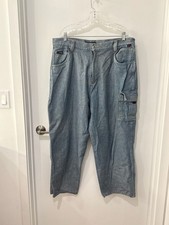Vintage FUBU The Collection Baggy Carpenter Cargo Denim Jeans