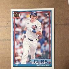 Topps Series 1 1991 Topps Baseball Owen Caissie Rookie Cubs 2026 #T91-10