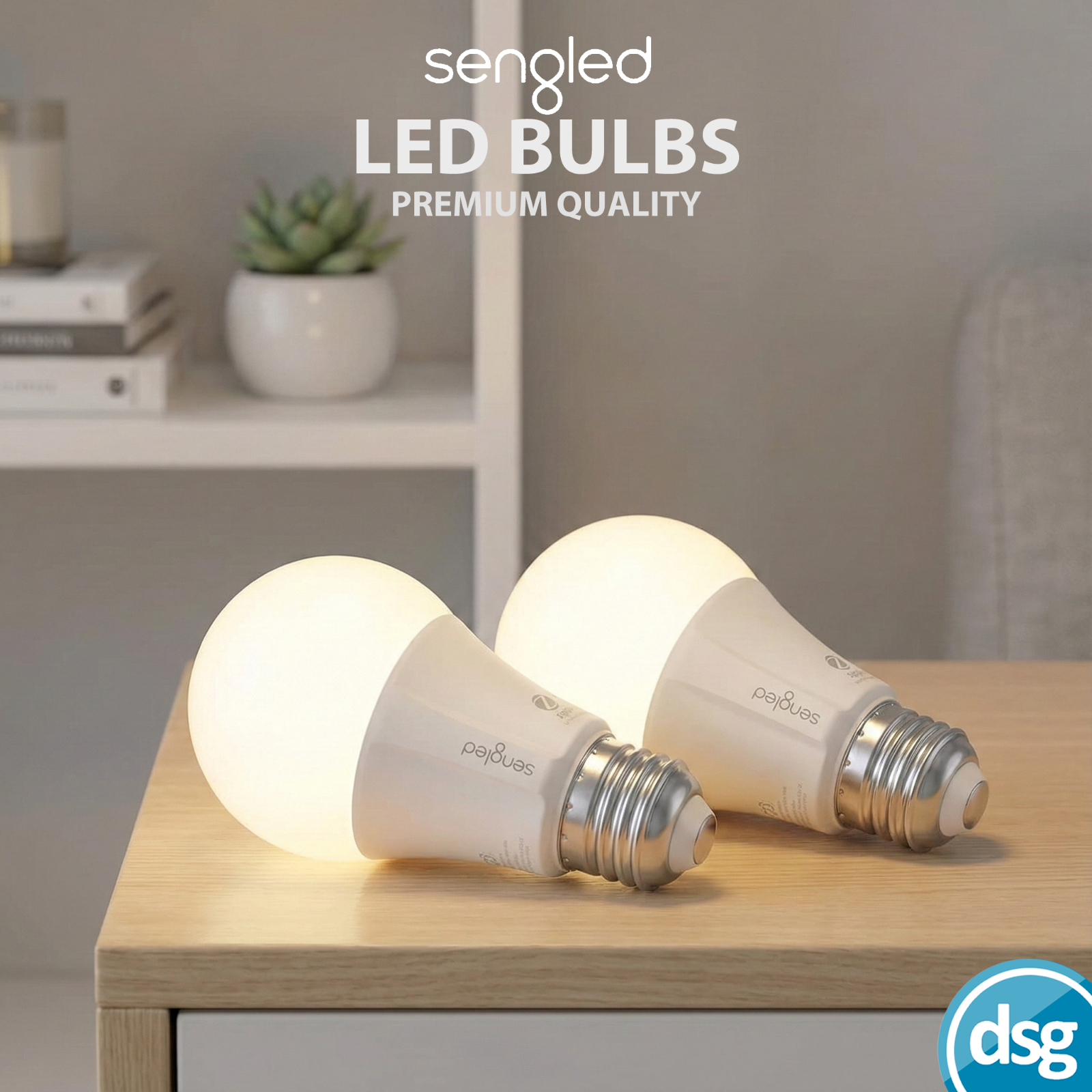 Dimmable E27 LED Light Bulbs 9w (60W Equivalent) Soft White 2700K 2 Pack A19