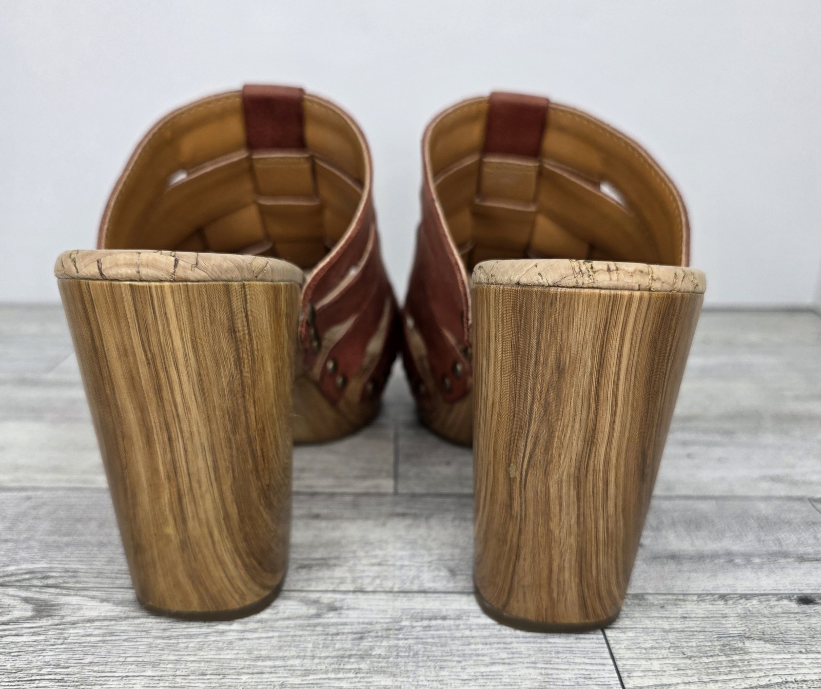 Kork-Ease Devan Platform Sandals Orange Leather B… - image 3