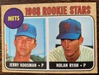 NOLAN RYAN - 1968 TOPPS ROOKIE Baseball Card - SLIGHT WEAR - VINTAGE!
