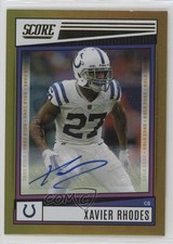 2022 Score Gold Zone Signatures 16/50 Xavier Rhodes #15 Auto 0nr3