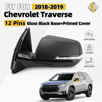Side Mirror For 2018-2019 Chevy Traverse W/BSD &Camera W/Turn Signal 12 Pin Left