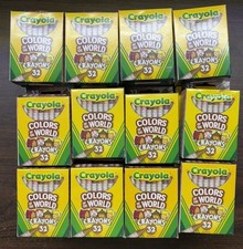 LOT Of 36 Crayola Colors of the World Crayons 32pc Nude Beige Neutral Browns