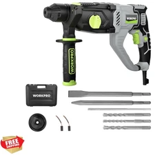 1-1/4 Inch SDS-Plus Rotary Hammer Drill, 7.5AMP, Lightweight Corded Version f...