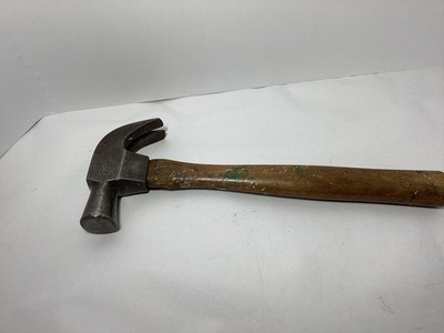 Vintage Plumb Curved Claw Hammer With Round Neck And Face 