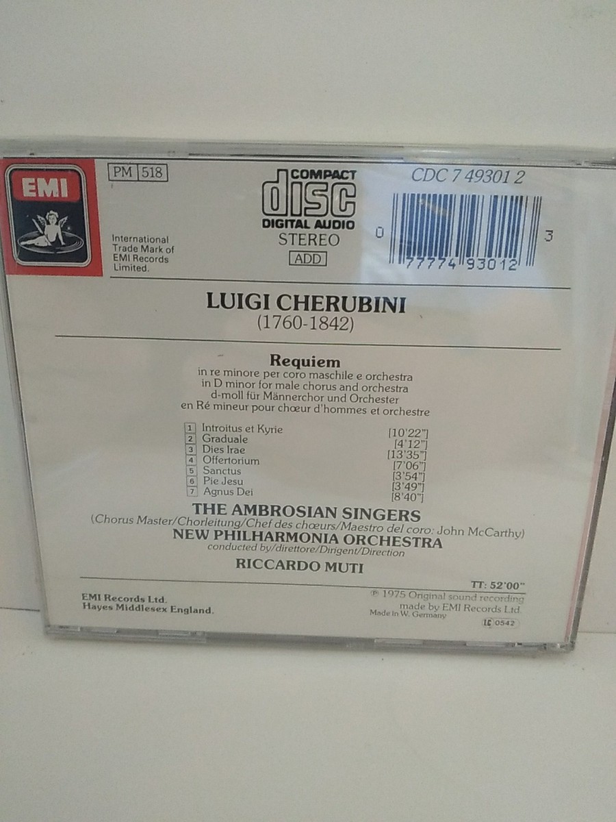 Cherubini: Requiem (CD, EMI Music Distribution) for sale online | eBay
