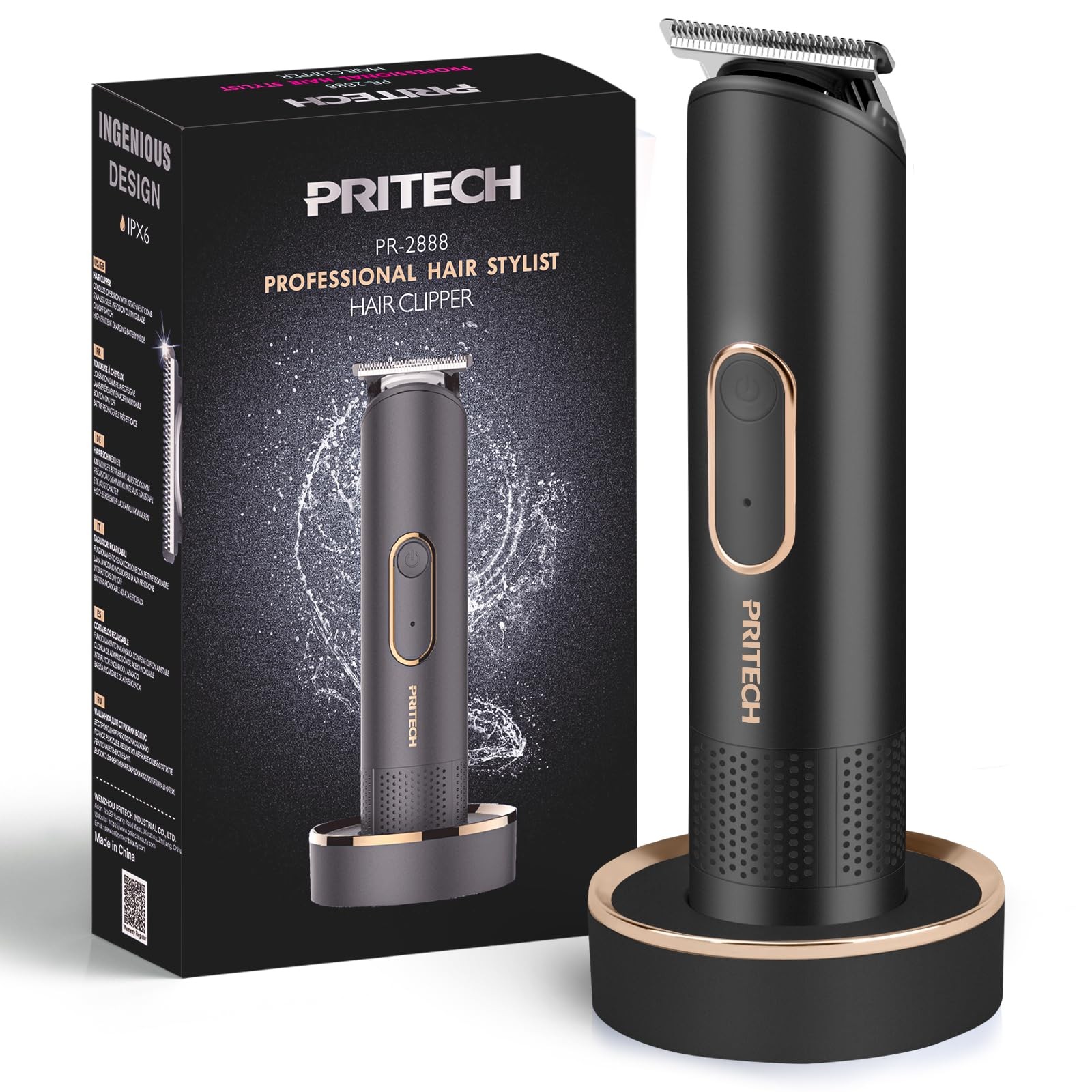 Men's Rechargeable Beard Trimmer & Razor - Cordless Electric Grooming Kit-image