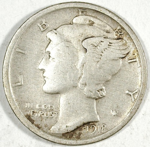 1918 D Merkur Silber Groschen ☆☆ zirkuliert ☆☆ ideal für Sets 320