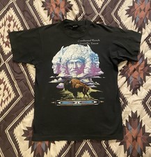 Vtg 90s Screen Stars Best Single Stitch T Shirt Native American Buffalo Large