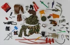 Vtg 1980s LOT Of 67 Action Figure Accessories, Transformers, Rambo, He-Man, MORE