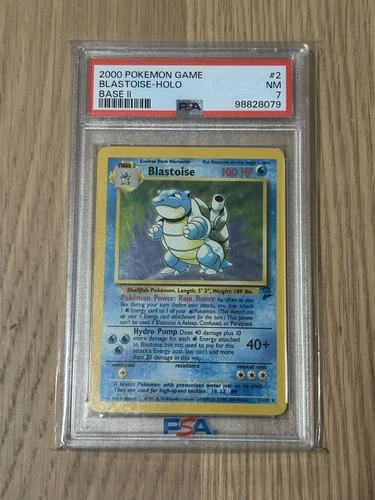 2000 BLASTOISE HOLO BASE SET 2 PSA 7 POKEMON GEM #2 NEAR MINT