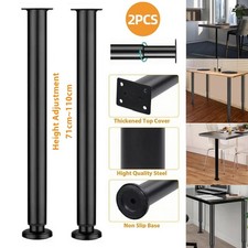 2PCS Adjustable Kitchen Worktop Desk Breakfast Bar Table Leg Support 710-1100MM