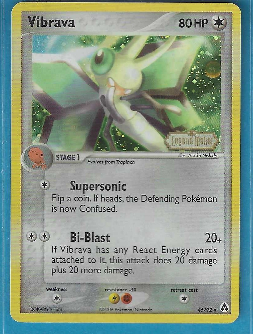 Pokemon Legend Maker "Vibrava"   46/92   Reverse Holo   X1