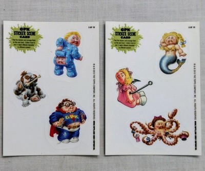 2013 Garbage Pail Kids BNS3 Sticker Scene Card Pair -  #5 & #8 