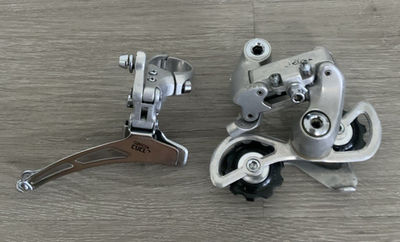 #ad SUNTOUR CYCLONE DERAILLEUR SET 6 7 OR 8 SPEED FRONT CLAMP 28.6 MM $65.00