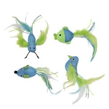 Multipet Feline Clean w Feather 5.5". Peppermint Scented. Sold in 3 packs. New.