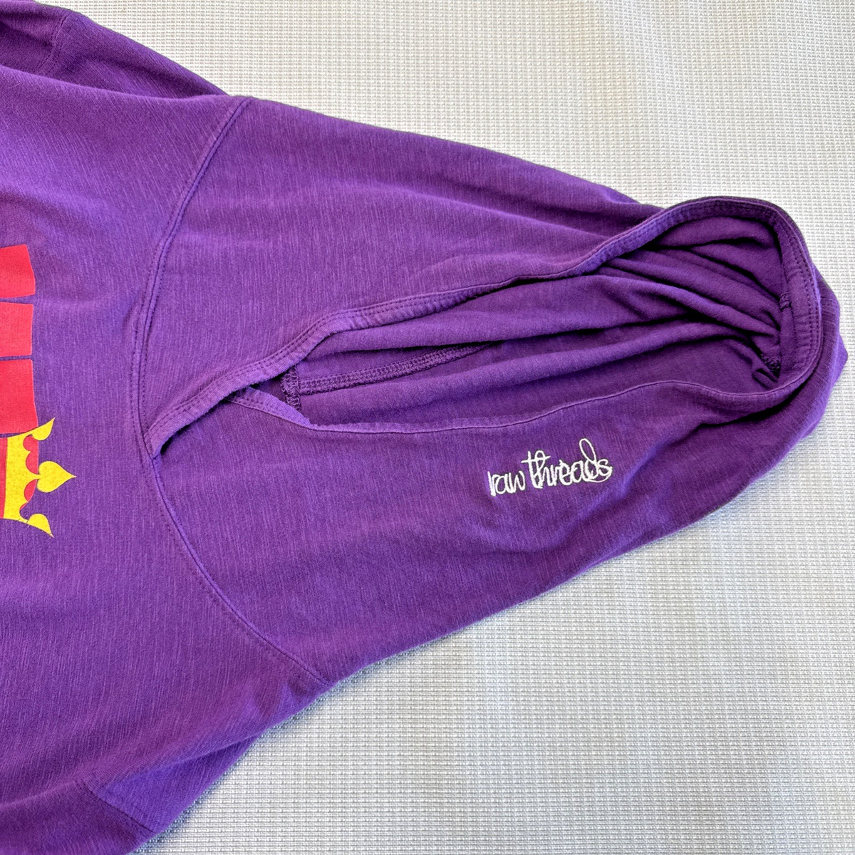 Raw Threads Purple Womens Mermaid Hooded Long Sleeve Running Shirt - M View 4