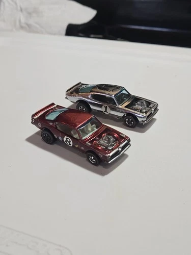 Hot Wheels Redline, King  Kuda , Barracuda, Chrome, Club Car, Hong Kong And Red