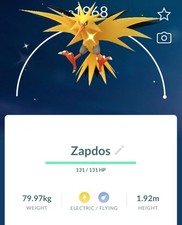 Shiny Zapdos Pokémon PTC GO | Mini PTC