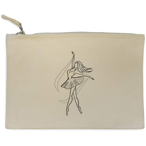 'Ballerina' Canvas Clutch Bag / Accessory Case (CL00016964)