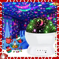LED Starry Night Sky Projector Lamp Kids Gift Moon Star Light Rotating Cosmos