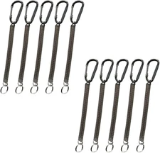 Coiled Lanyard Spring Coil Cord Keychain for Fishing Rod Tool Retractable Tether