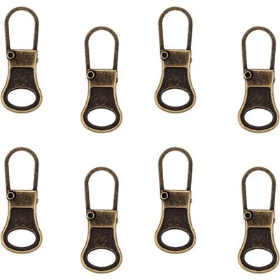 8 Stück Bronze Reißverschlussschieber für Kleidung und Taschen