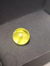 Vintage UV Reactive Cadmium Glass Cat Eye Marble Neon Yellow Glow 15.8mm