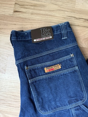 Brooklyn Xpress Men's Jeans 38x31 Vintage Hip Hop Y2K Skater Grunge Baggy - Picture 4 of 11