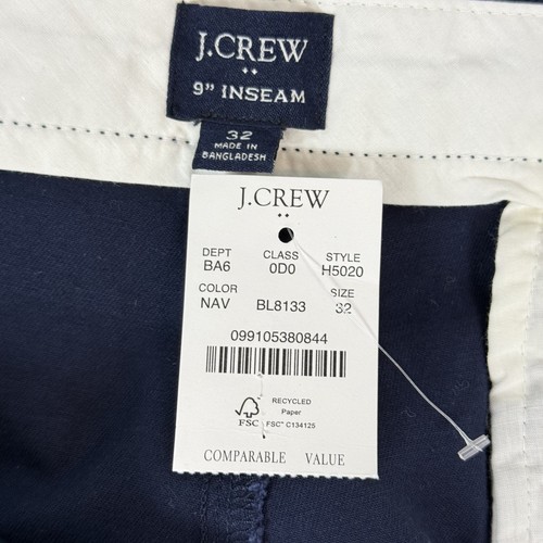J.CREW FACTORY Men's NEW 9" Flex Slate Navy Blue Chino Short sz 32 H5020 - Picture 4 of 5