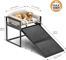 Split Dog Ramp Non-Slip Dog Steps Pet Stairs Ladder for High Soft Sofa Bed