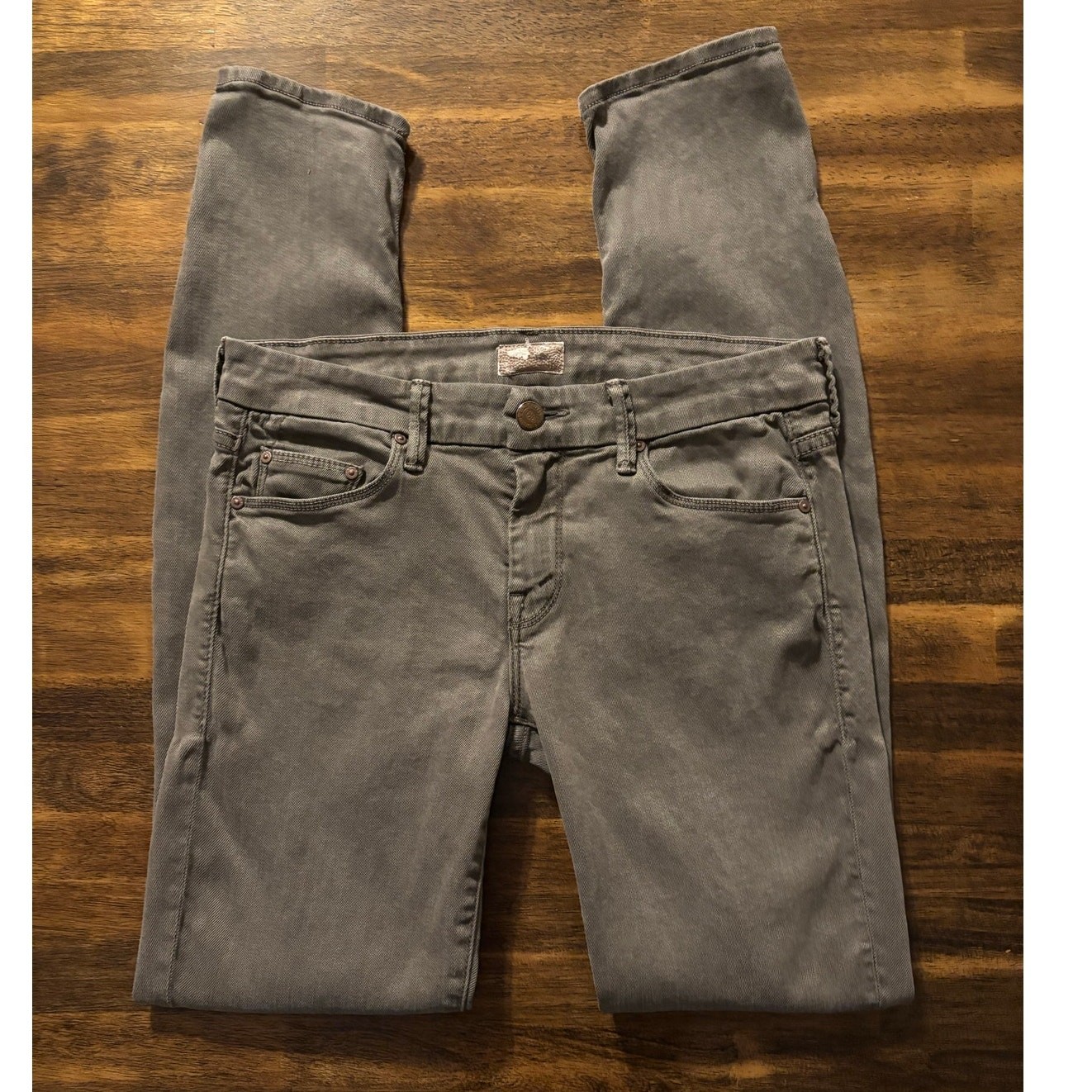 Mother Denim Women’s 27 x 30 Jeans The Looker Skinny Forrest Green Stretch Ankle