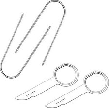 Car Radio Removal Tool Kit, 4PCS Stainless Steel U-Shaped S Size: Key U-Shaped