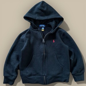 Polo Ralph Lauren Boys Hoodie 4/4T Black Pony Embroidery Logo Zipper Long Sleeve