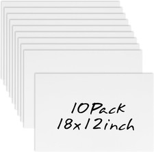 10 Pack 18'' X 12'' White Corrugated Plastic Sign Blank Board Double Sided for G