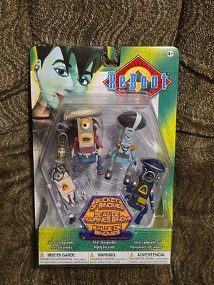 Bucket of Binomes 2001 Irwin ReBoot Action Figures Interchangables  NEW! MOC!